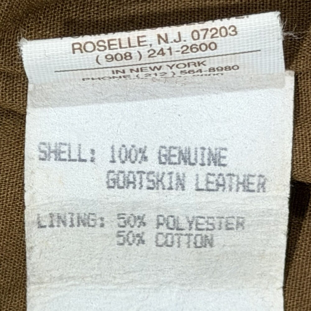 Vintage 90s Cooper Type A-2 Flight Jacket 44L Goatskin Leather Made USA Bomber - Picture 8 of 10
